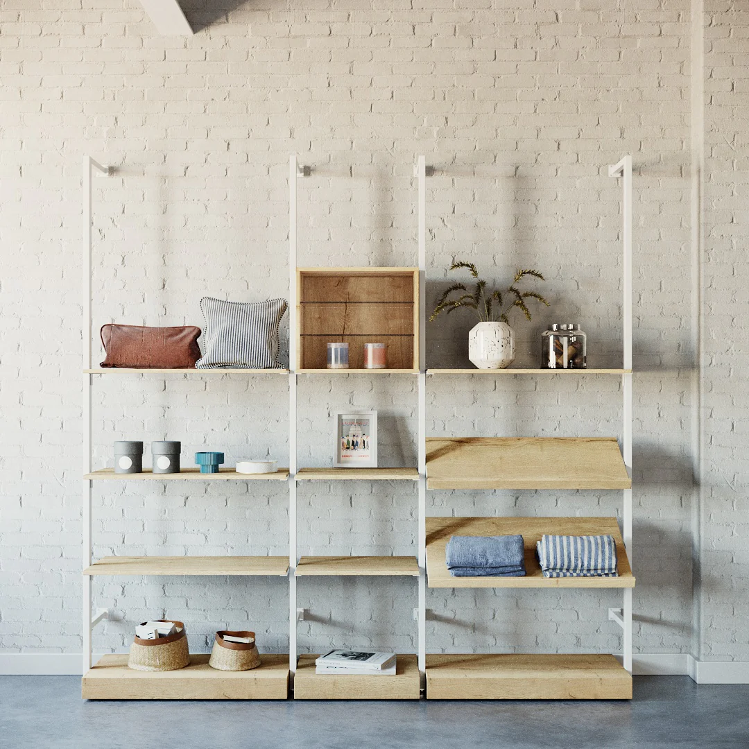 Ladenbausystem Ceres Regalsystem, Home Deko, Style 4, weiß - Image 4