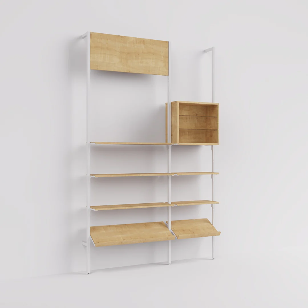 Ladenbausystem Cetus - Klassik - Style 2, in weiß - Image 8