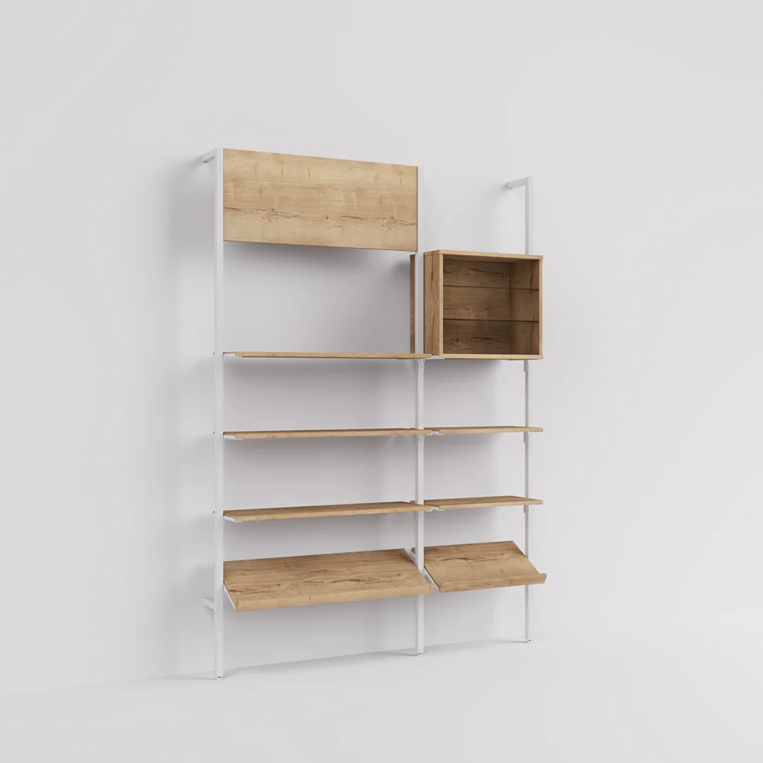 Ladenbausystem Cetus - Klassik - Style 2, in weiß - Image 9