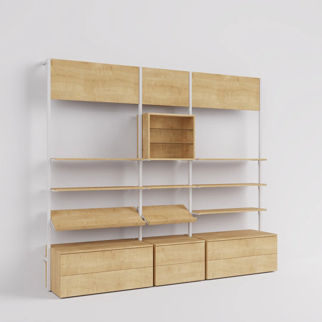Ladenbausystem Cetus - Klassik - Style 3, in weiß - Image 11