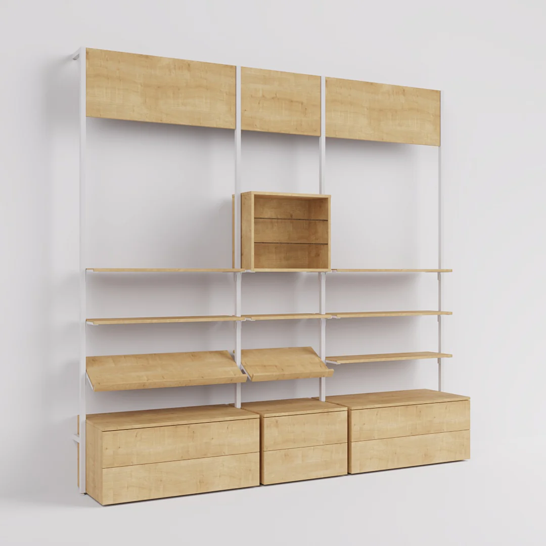 Ladenbausystem Cetus - Klassik - Style 3, in weiß - Image 8