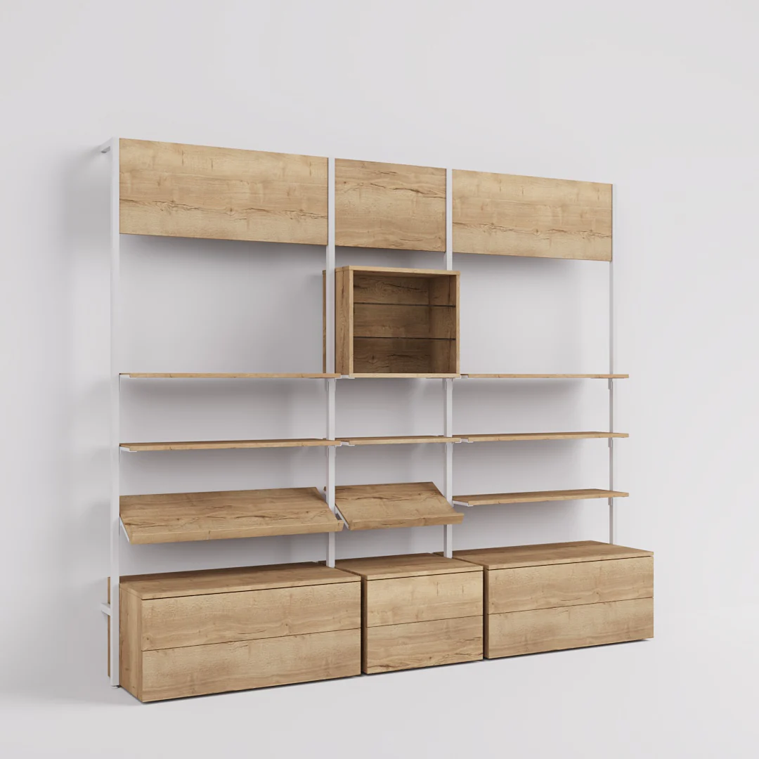 Ladenbausystem Cetus - Klassik - Style 3, in weiß - Image 9
