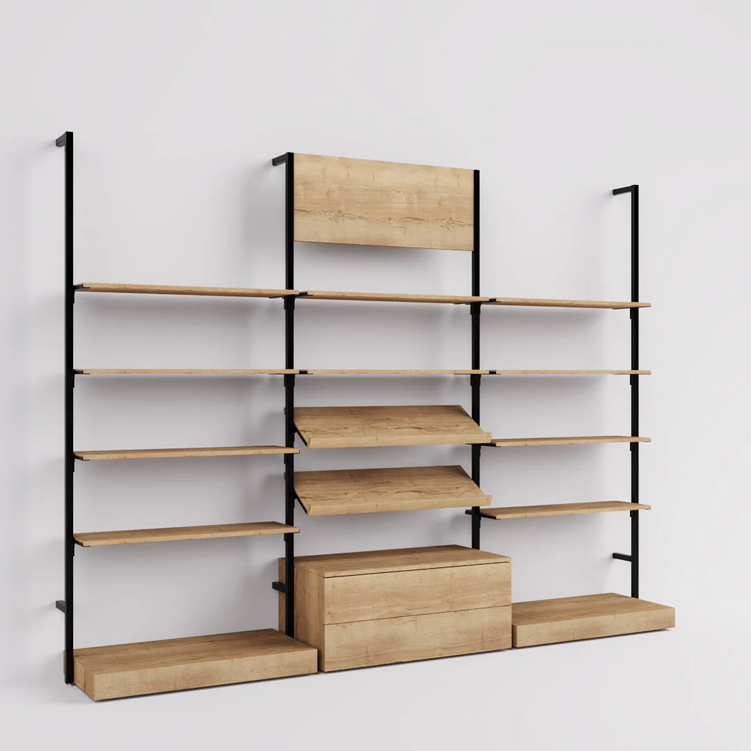 Ladenbausystem Cetus - Klassik - Style 4 in schwarz - Image 9