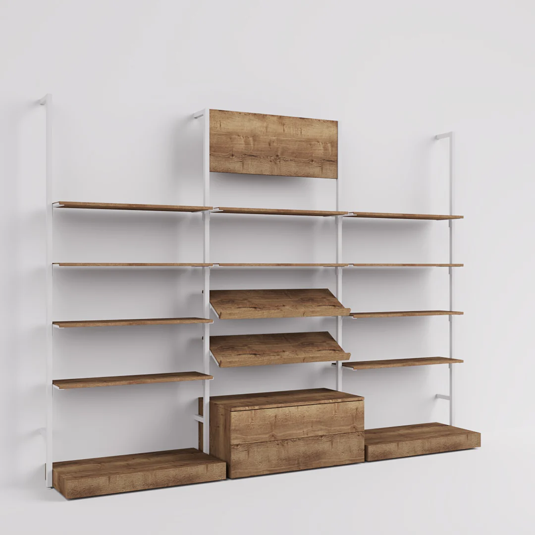 Ladenbausystem Cetus - Klassik - Style 4, in weiß - Image 10