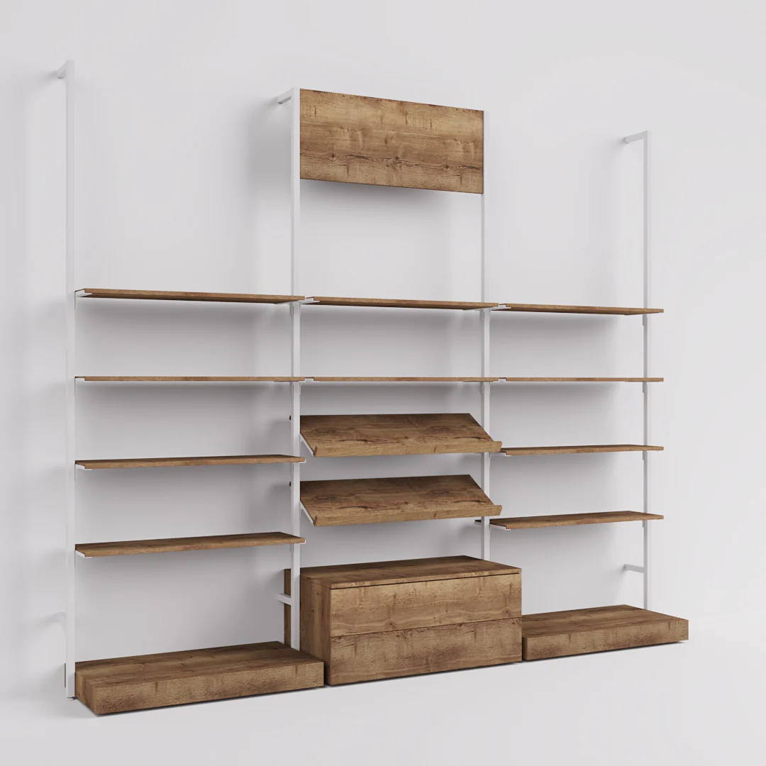 Ladenbausystem Cetus - Klassik - Style 4, in weiß - Image 7