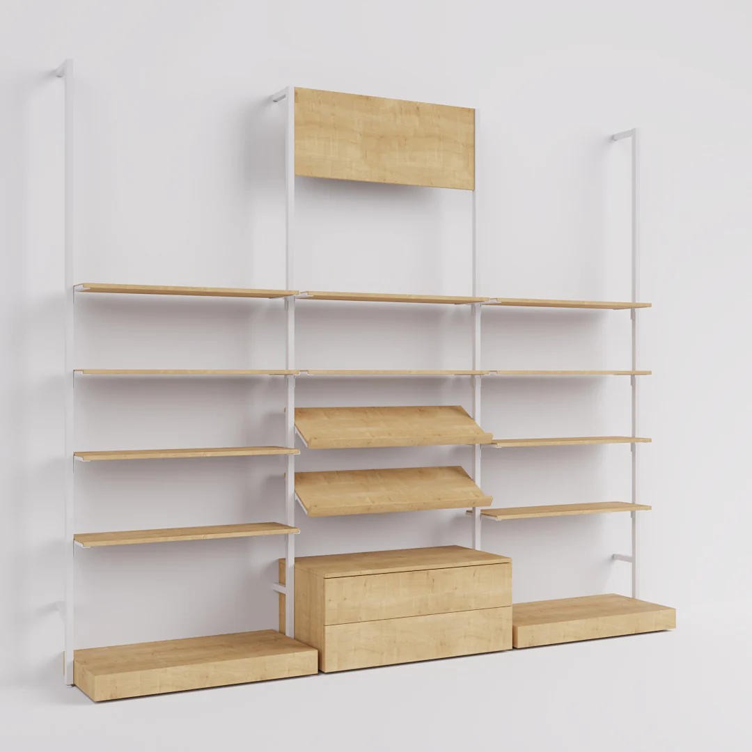 Ladenbausystem Cetus - Klassik - Style 4, in weiß - Image 8