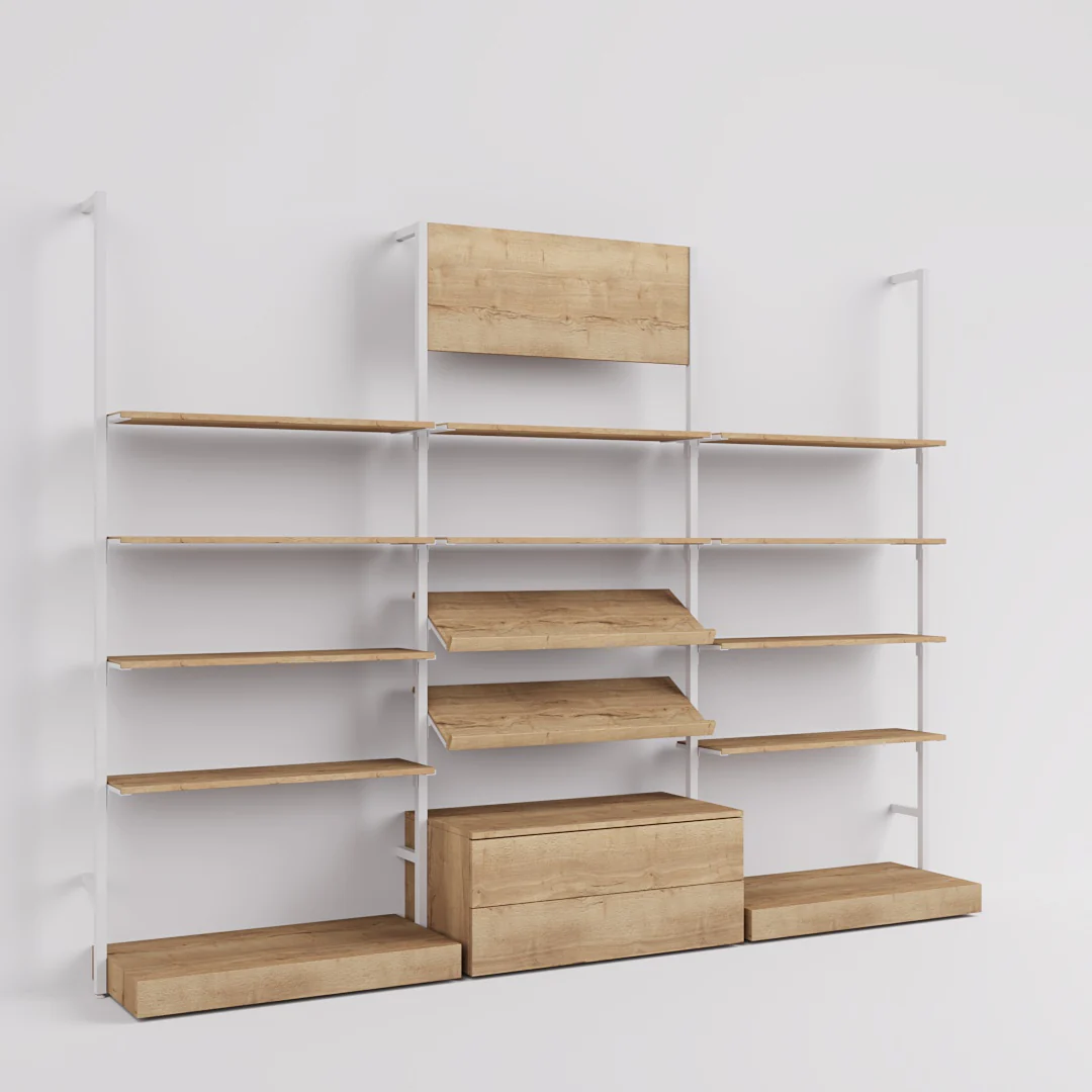 Ladenbausystem Cetus - Klassik - Style 4, in weiß - Image 9