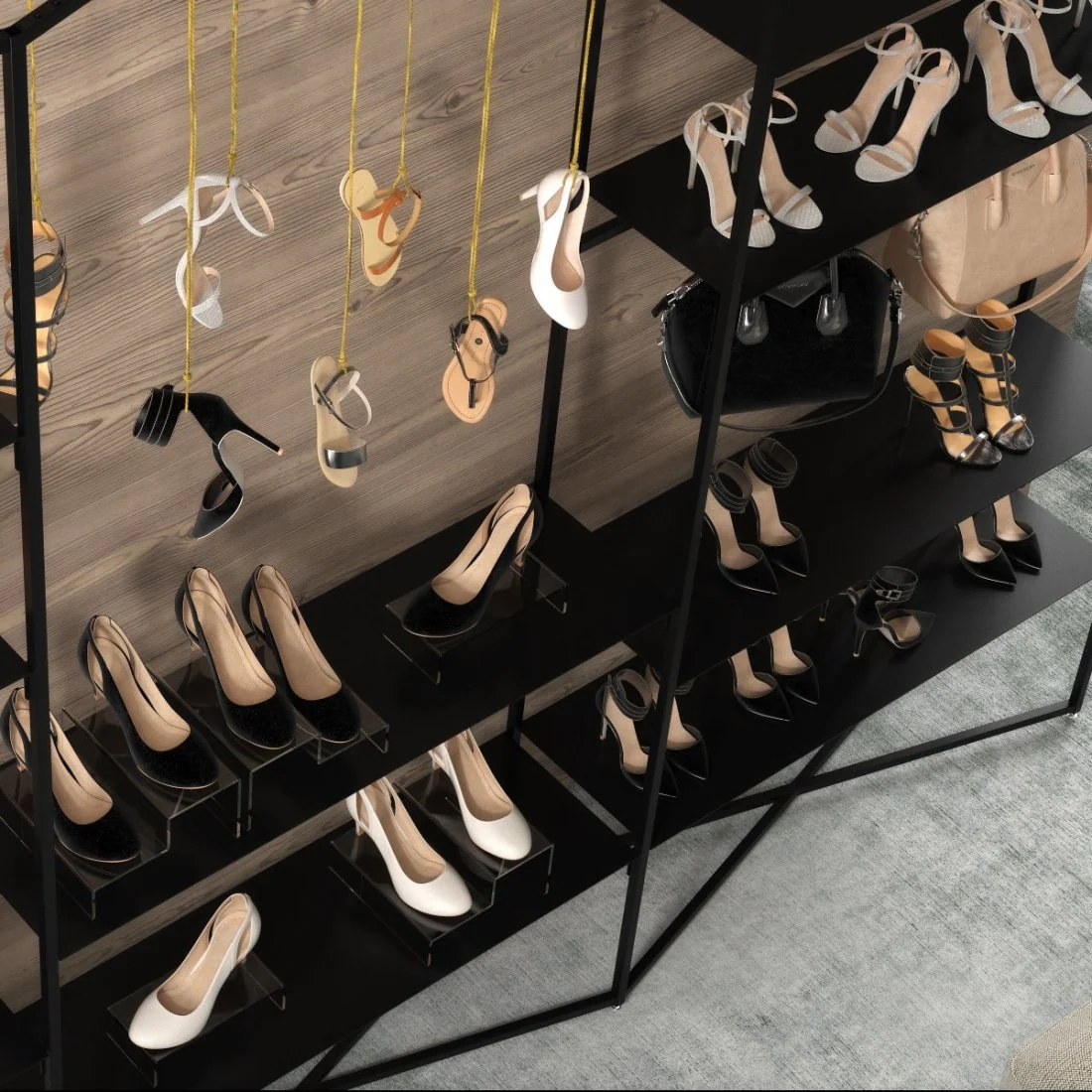 Ladenbausystem Slimline Wandsystem, Schuhe & Taschen, Style 2 - Image 10