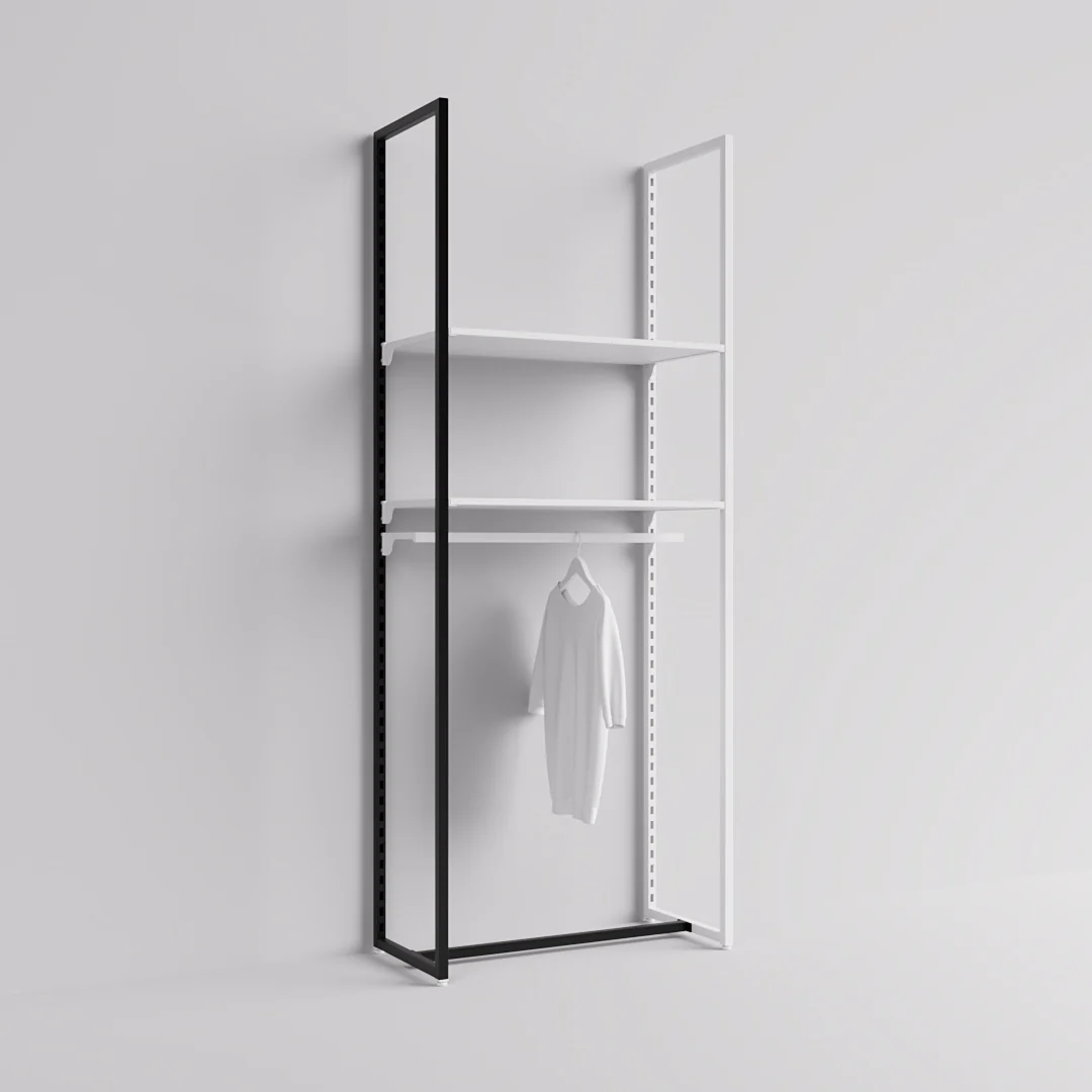 Stellrahmen- Anbauset Addison, für Regalsystem, schwarz Struktur - Image 4