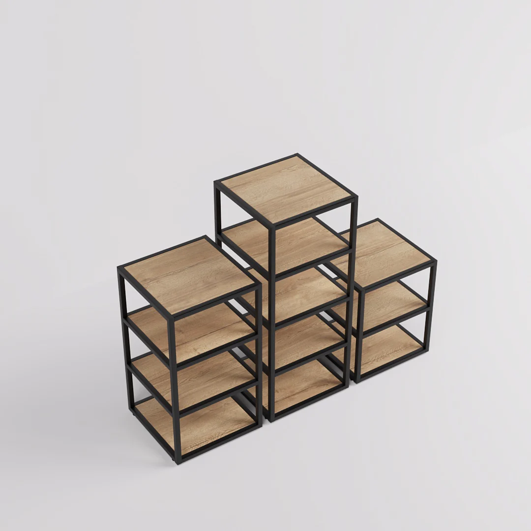Verkaufstisch Fargo, mit Holzfachböden - Image 10