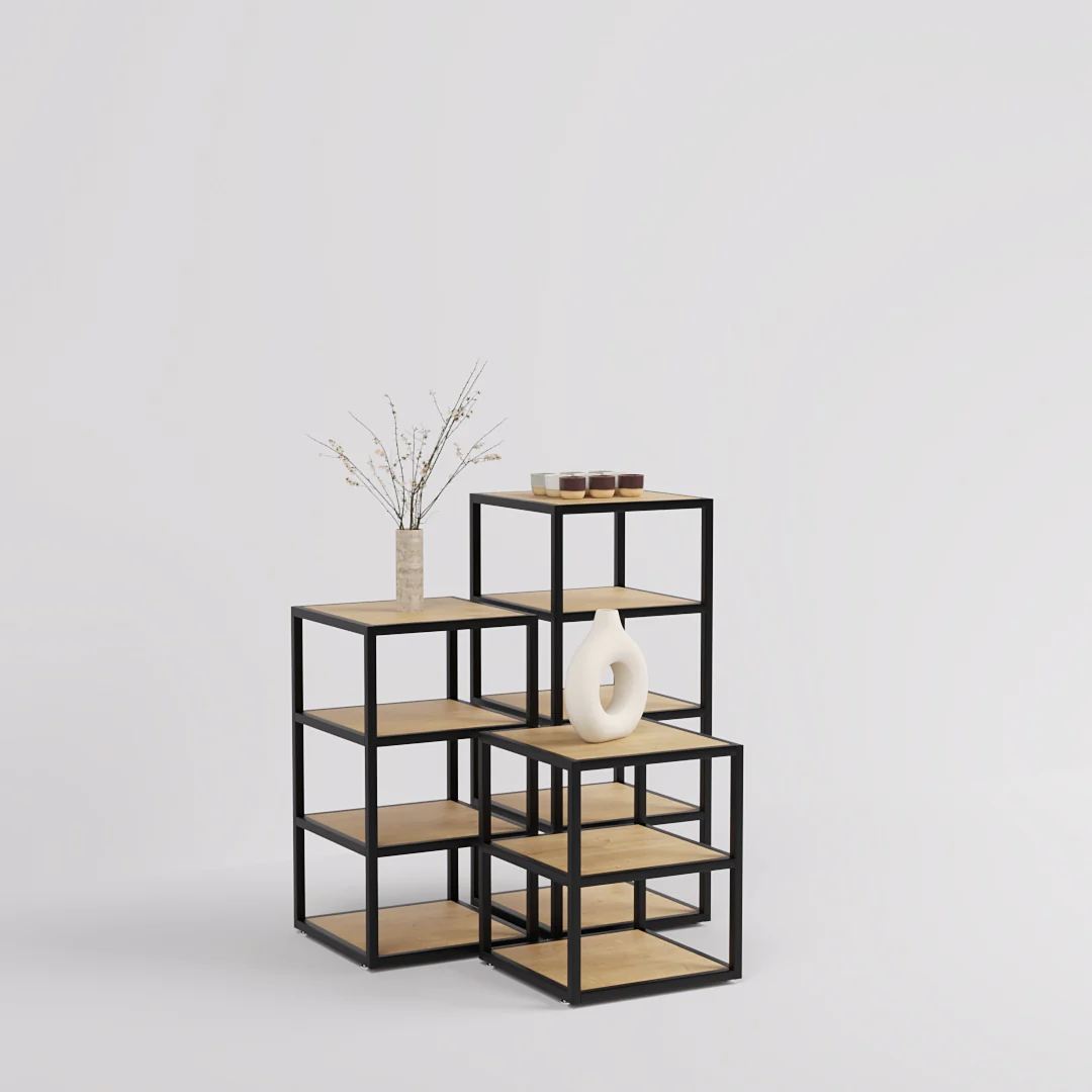 Verkaufstisch Fargo, mit Holzfachböden - Image 11