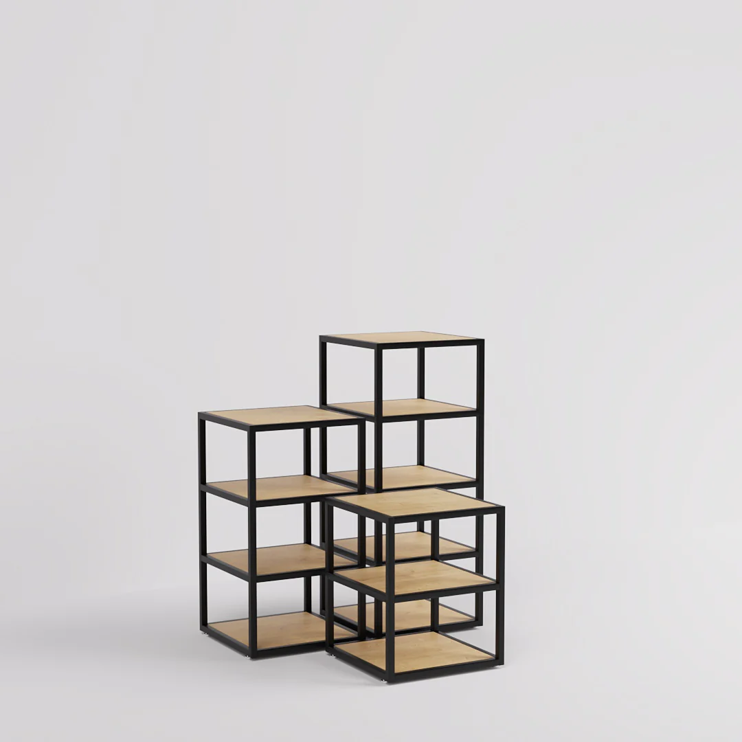 Verkaufstisch Fargo, mit Holzfachböden - Image 12
