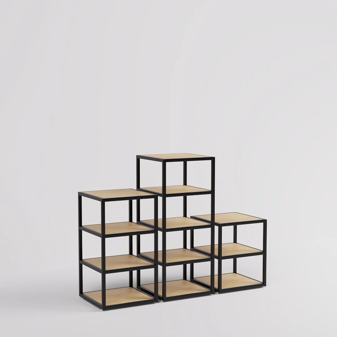 Verkaufstisch Fargo, mit Holzfachböden - Image 13