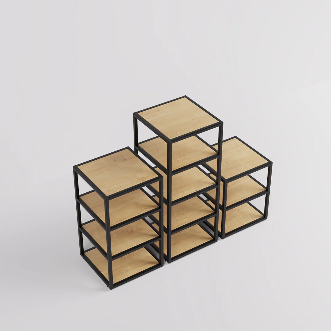 Verkaufstisch Fargo, mit Holzfachböden - Image 15