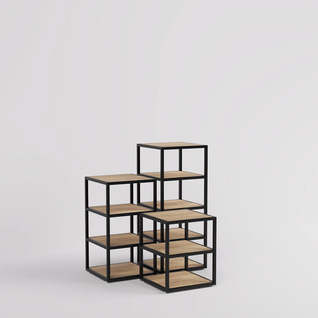 Verkaufstisch Fargo, mit Holzfachböden - Image 7