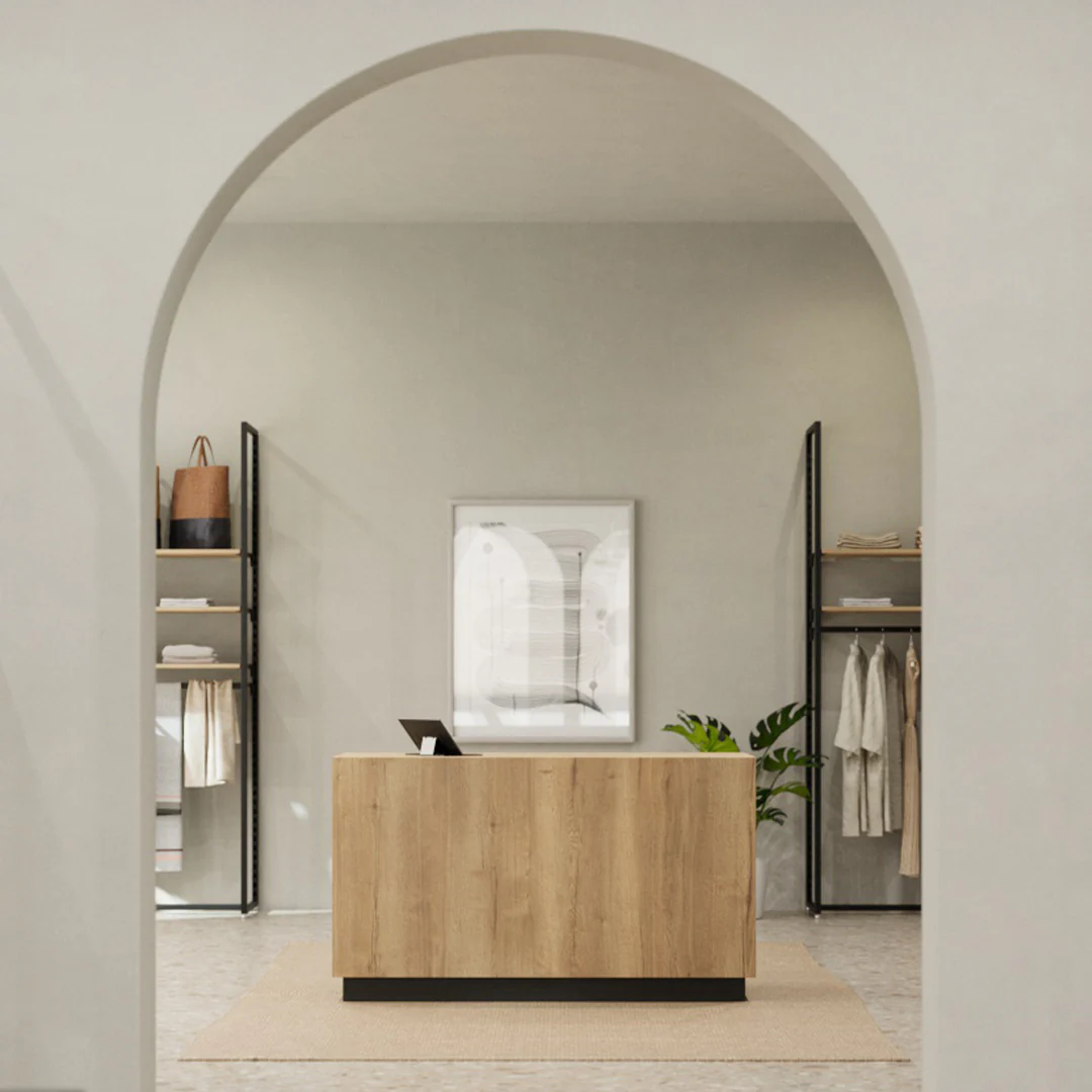 Verkaufstresen Matera, Holz mit Anthrazit - Image 3