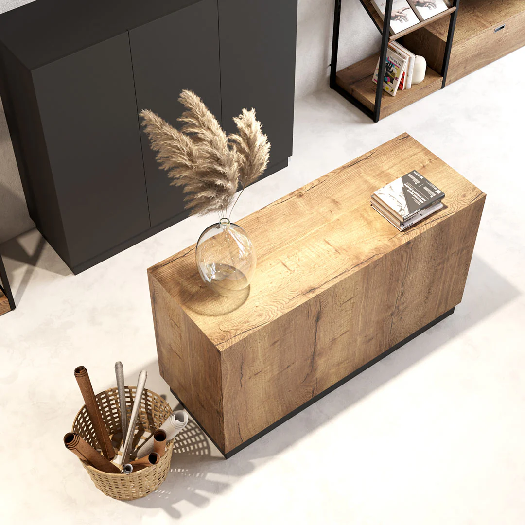 Verkaufstresen Matera, Holz mit Anthrazit - Image 8