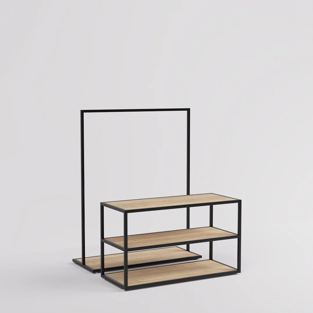 Vorlagetisch & Konfektionsständer Set Como, in schwarz - Image 3