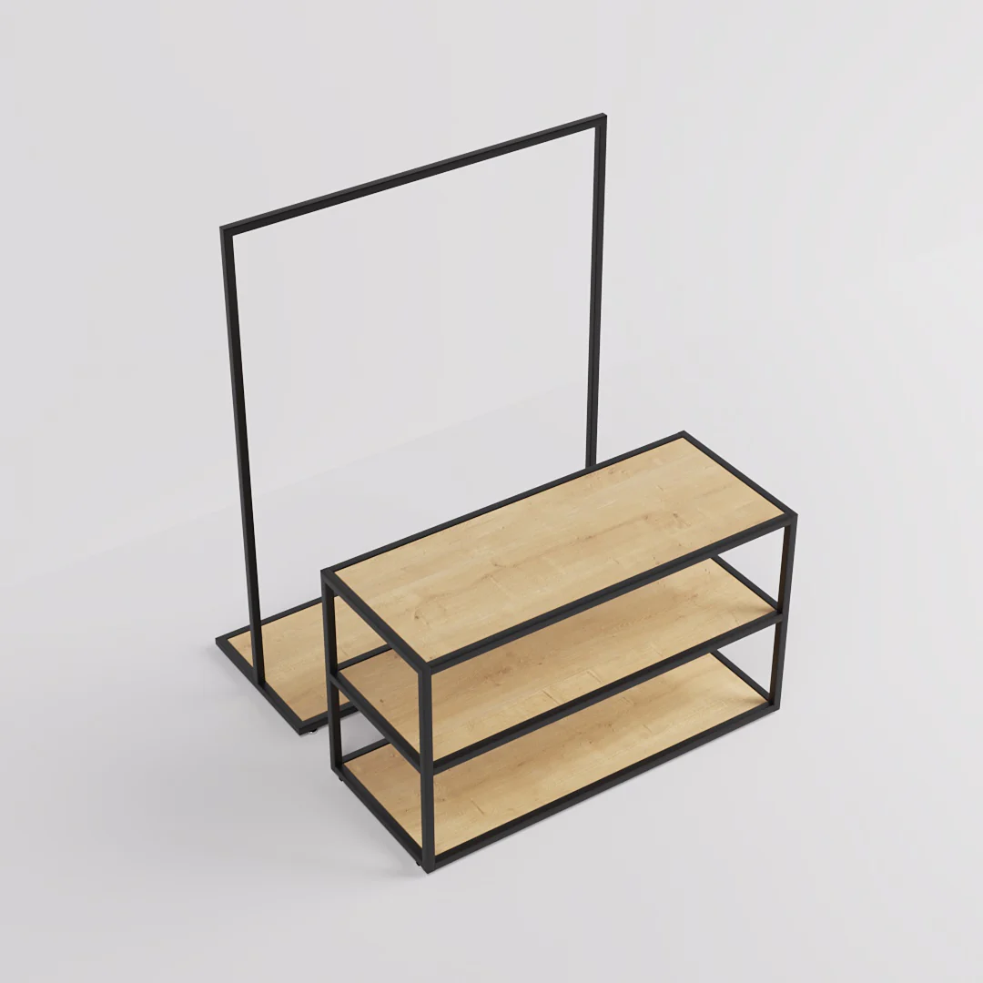 Vorlagetisch & Konfektionsständer Set Como, in schwarz - Image 7