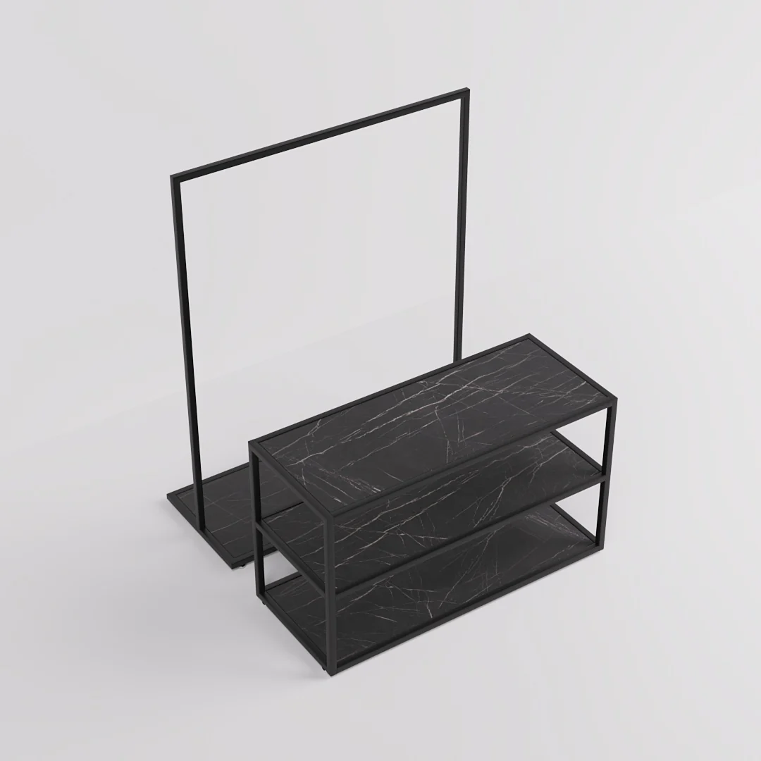 Vorlagetisch & Konfektionsständer Set Como, in schwarz - Image 9